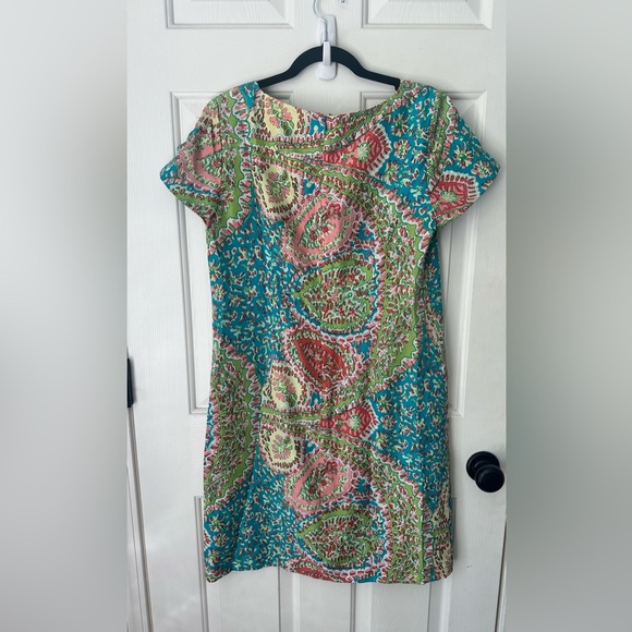 Talbots Paisley Silk Shift Dress. Size 8. - Picture 2 of 8